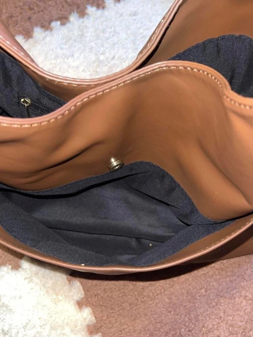 Brown leather bag